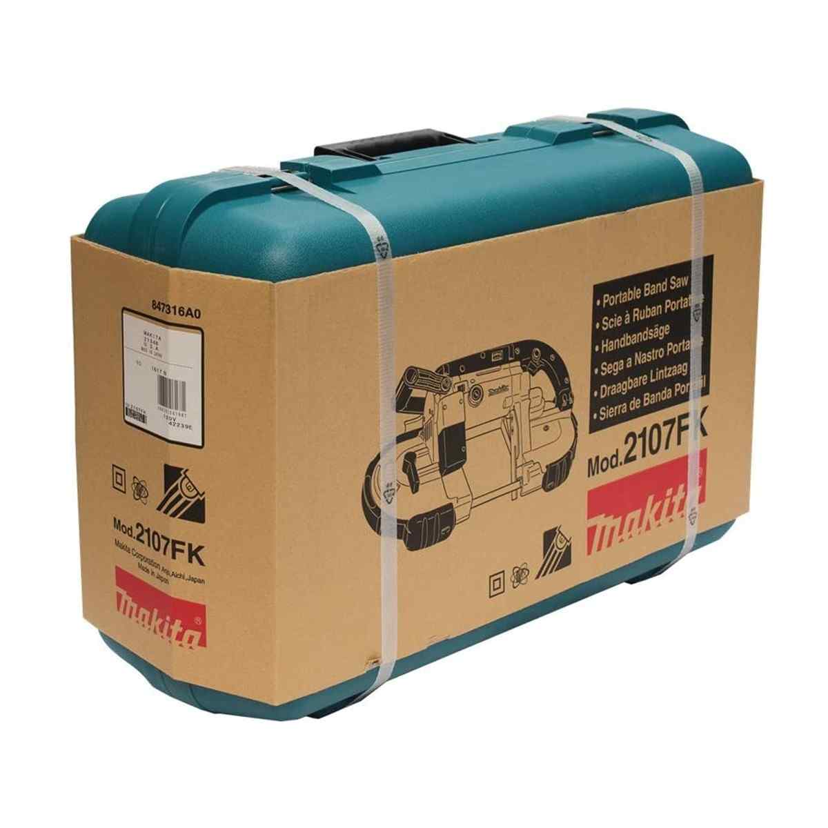 Makita 2107FK Variable Speed Portable Band Saw 120 x 120mm / (4-3/4" x 4-3/4") 710 Watt