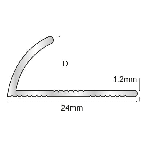 Genesis ERA Round Edge Aluminium Tile Beading / Trim For Tile Corner Edge Protection