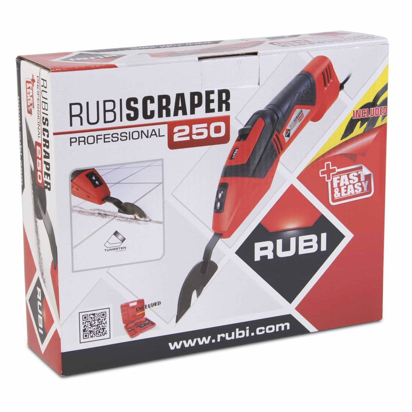 Rubi RUBISCRAPER-250 Electric Grout Joint Scraper to Remove Cement Grout and Clean Grout Joint