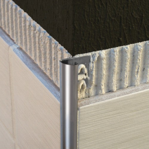 Genesis ESQ Round Edge Stainless Steel SS Tile Beading / Trim For Tile Corner Edge Protection