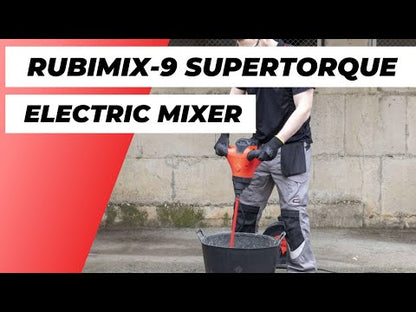 Rubi RUBIMIX-9 SUPERTORQUE Handheld Powerful Electric Mixer Machine 1800 Watt Variable Speed for Tile Adhesives, Grout, Cement Mortar, Resins, Paints, Putty, Etc.