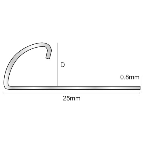 Genesis ESQ Round Edge Stainless Steel SS Tile Beading / Trim For Tile Corner Edge Protection